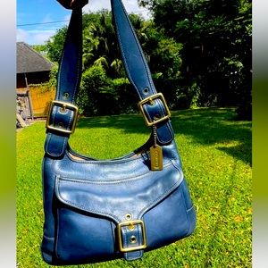 Coach Legacy Saddlebag Purse in blue 9340